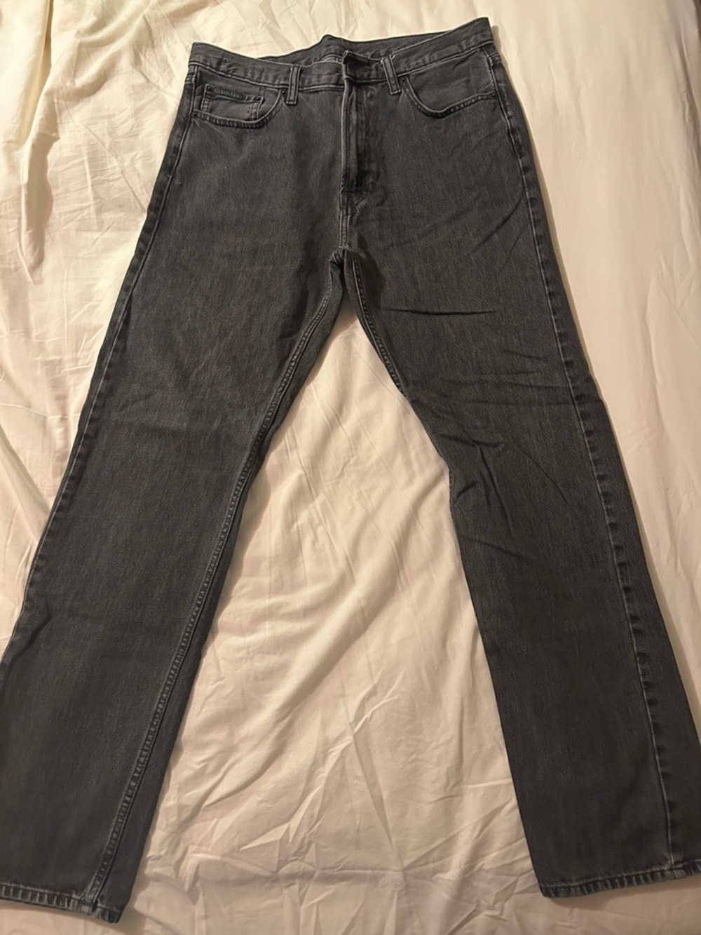 Calvin Klein Men’s Standard-Straight Fit Balck Wash Jeans